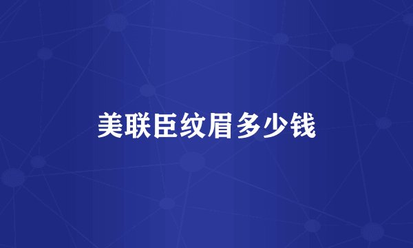 美联臣纹眉多少钱