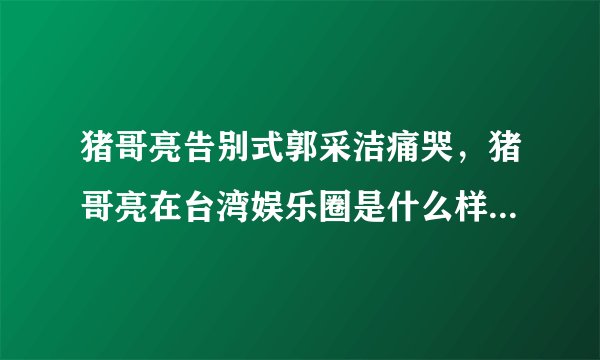 猪哥亮告别式郭采洁痛哭,猪哥亮在台湾娱乐圈是什么样的存在?