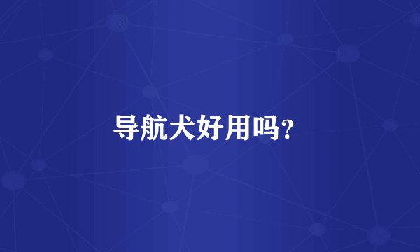 导航犬好用吗？