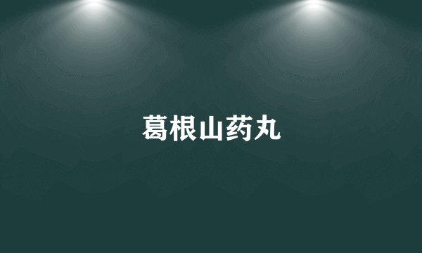 葛根山药丸