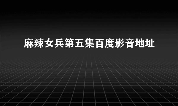 麻辣女兵第五集百度影音地址