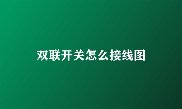双联开关怎么接线图