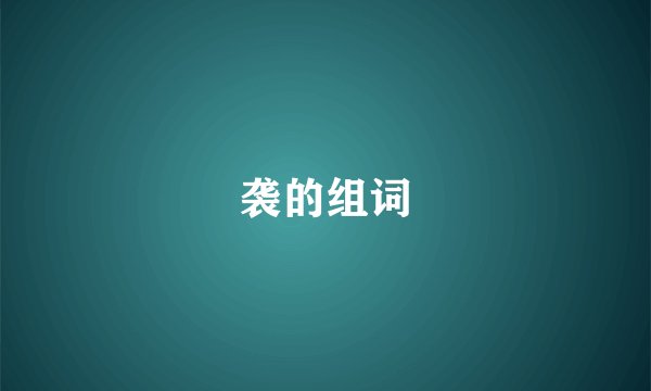 袭的组词