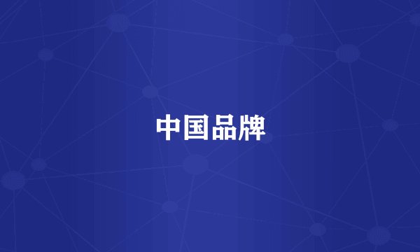 中国品牌