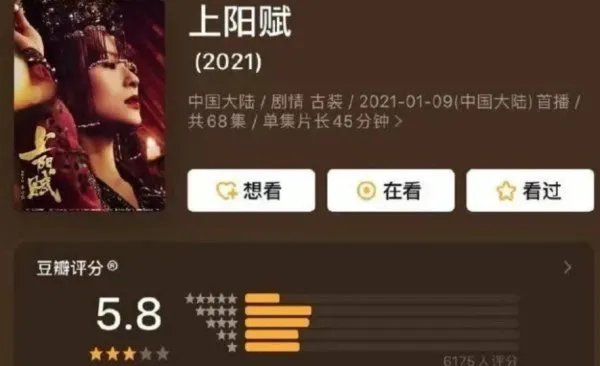 章子怡首谈《上阳赋》被打低分,网友为什么对《上阳赋》的评分低?