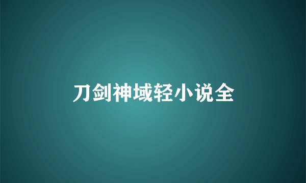 刀剑神域轻小说全