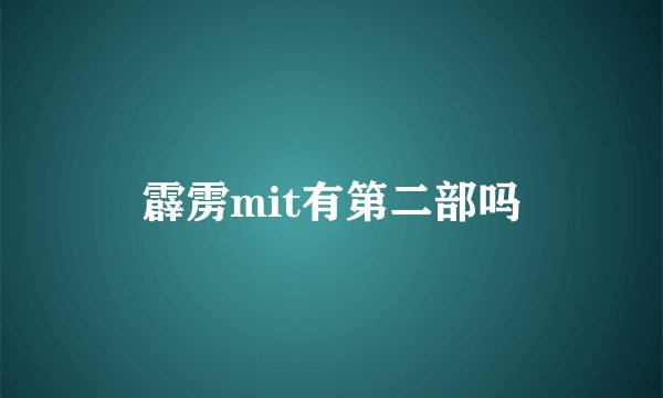 霹雳mit有第二部吗