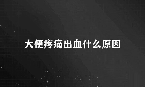 大便疼痛出血什么原因