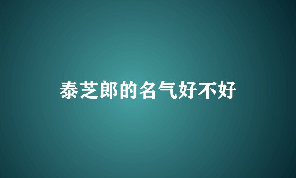 泰芝郎的名气好不好