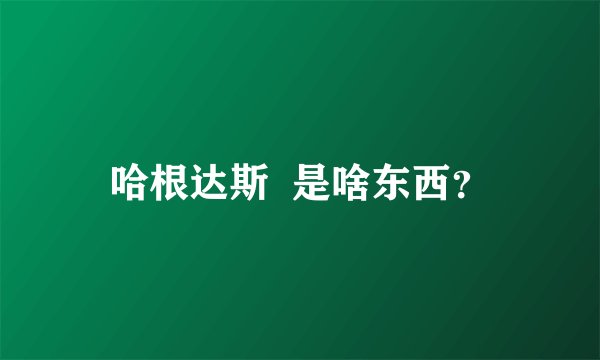 哈根达斯 是啥东西?