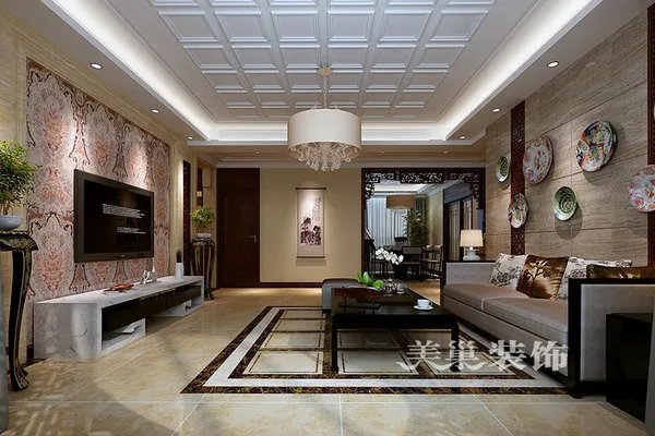 郑州美景鸿城200平新中式风格，魅力中国风