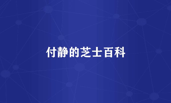付静的芝士百科