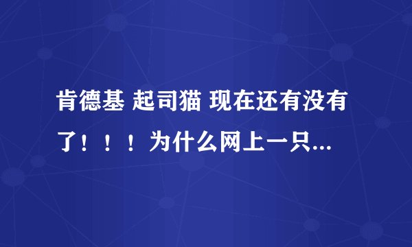 肯德基 起司猫 现在还有没有了!!!为什么网上一只就卖到50多!