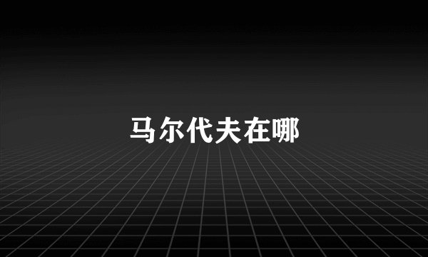 马尔代夫在哪