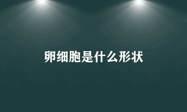 卵细胞是什么形状