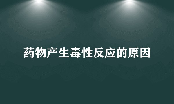 药物产生毒性反应的原因
