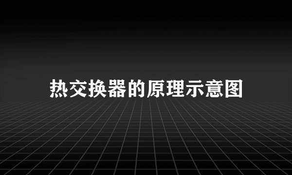热交换器的原理示意图