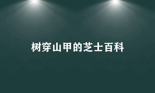 树穿山甲的芝士百科