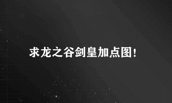 求龙之谷剑皇加点图！