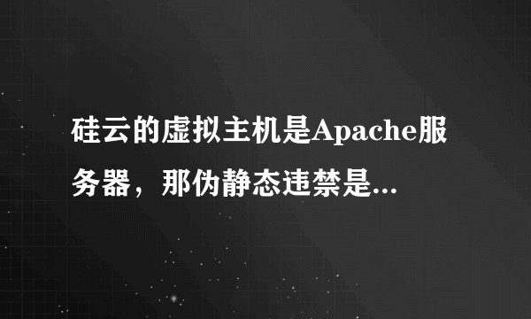 硅云的虚拟主机是Apache服务器，那伪静态违禁是.htaccess还是web.config?