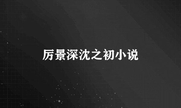 厉景深沈之初小说