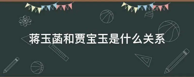 蒋玉菡和贾宝玉是什么关系