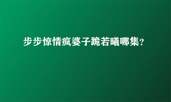 步步惊情疯婆子跪若曦哪集？