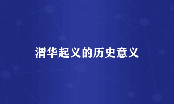 渭华起义的历史意义