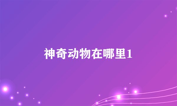 神奇动物在哪里1