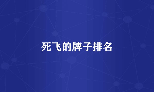 死飞的牌子排名