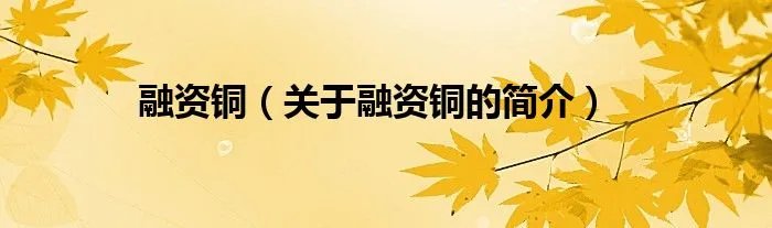 融资铜（关于融资铜的简介）