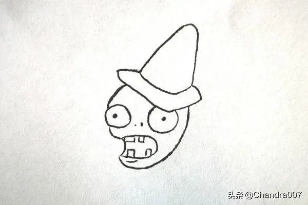 路障僵尸简笔画怎么画?