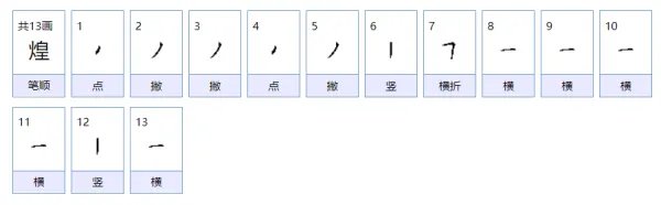 煌字怎么组词