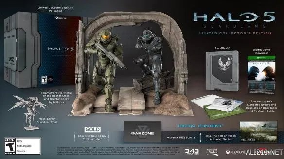 《光环5:守护者(Halo 5: Guardians)》豪华版开箱!士官长雕塑好想要!