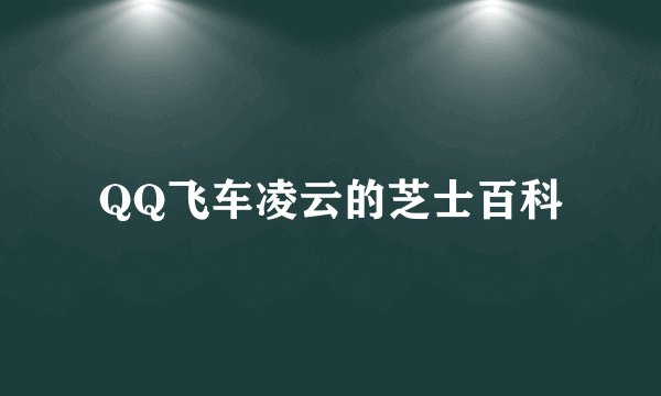 QQ飞车凌云的芝士百科