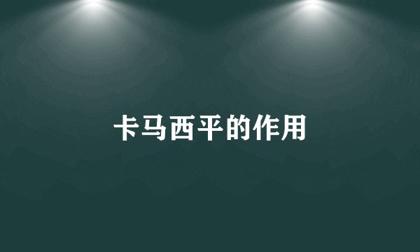 卡马西平的作用