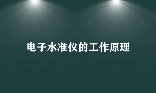 电子水准仪的工作原理