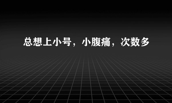 总想上小号，小腹痛，次数多