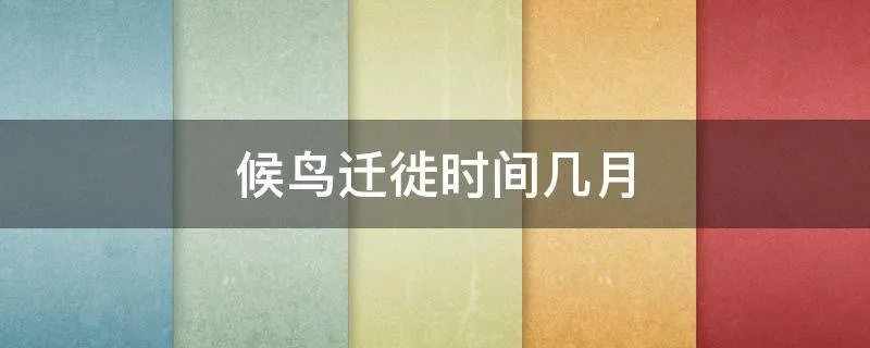 候鸟迁徙时间几月