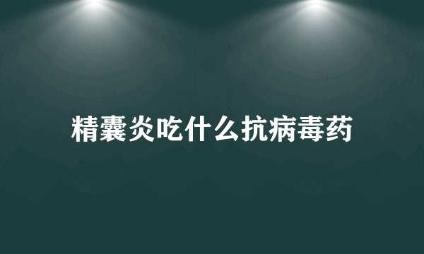 精囊炎吃什么抗病毒药