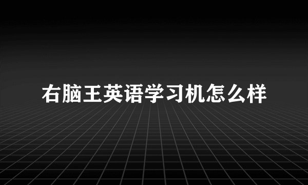 右脑王英语学习机怎么样