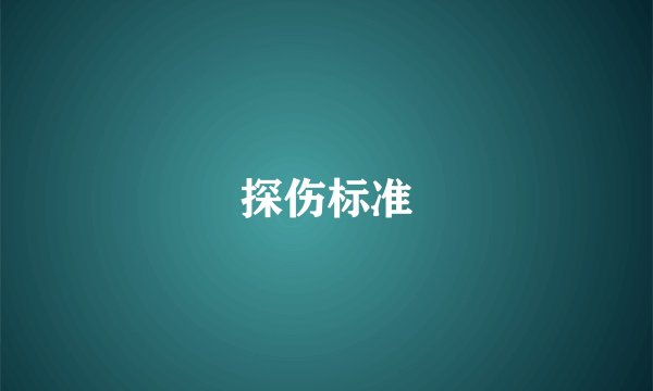 探伤标准