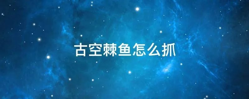古空棘鱼怎么抓