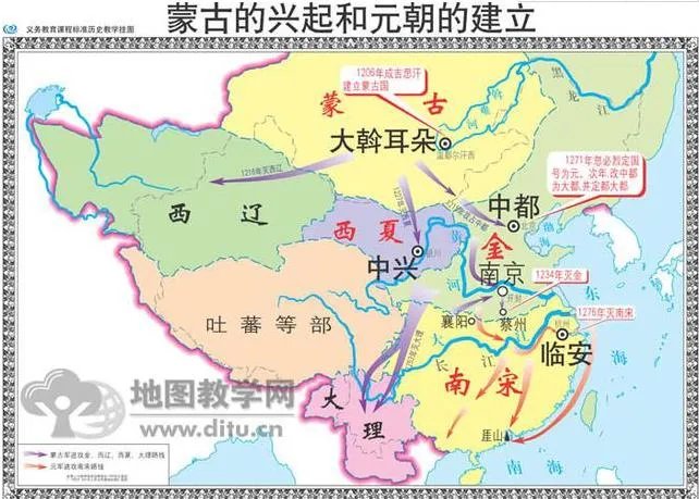 宋朝地图:南宋疆域变化地图(图)