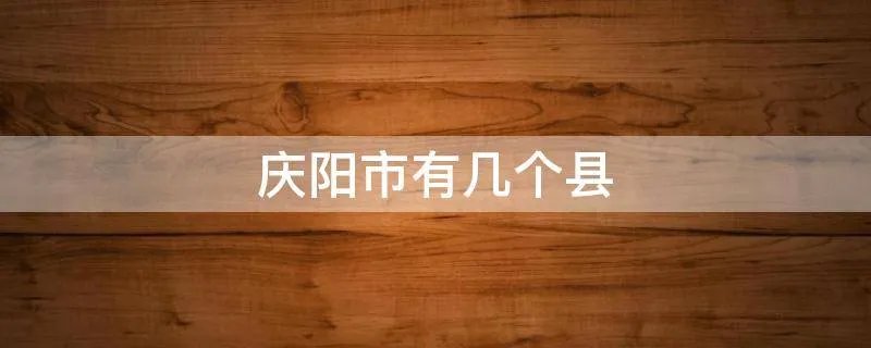 庆阳市有几个县
