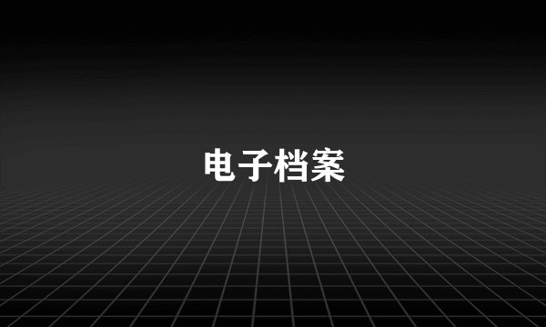 电子档案