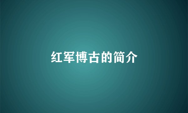 红军博古的简介
