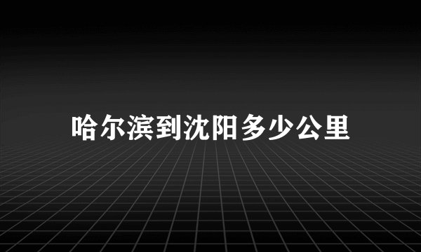 哈尔滨到沈阳多少公里