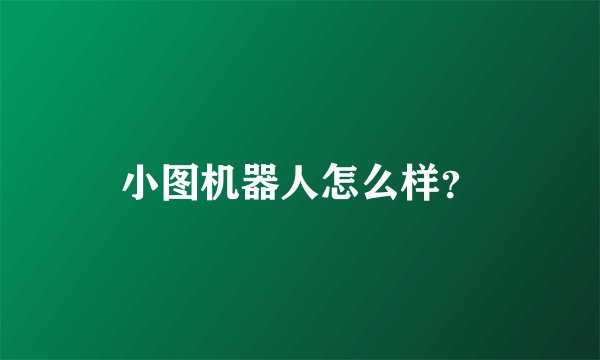 小图机器人怎么样？