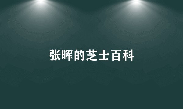 张晖的芝士百科